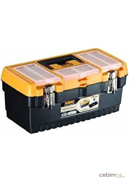 Mano Grip 16" Metal Kilitli Takım Çantası Organizerli Dayanıklı Tasarım 413x212x186 mm