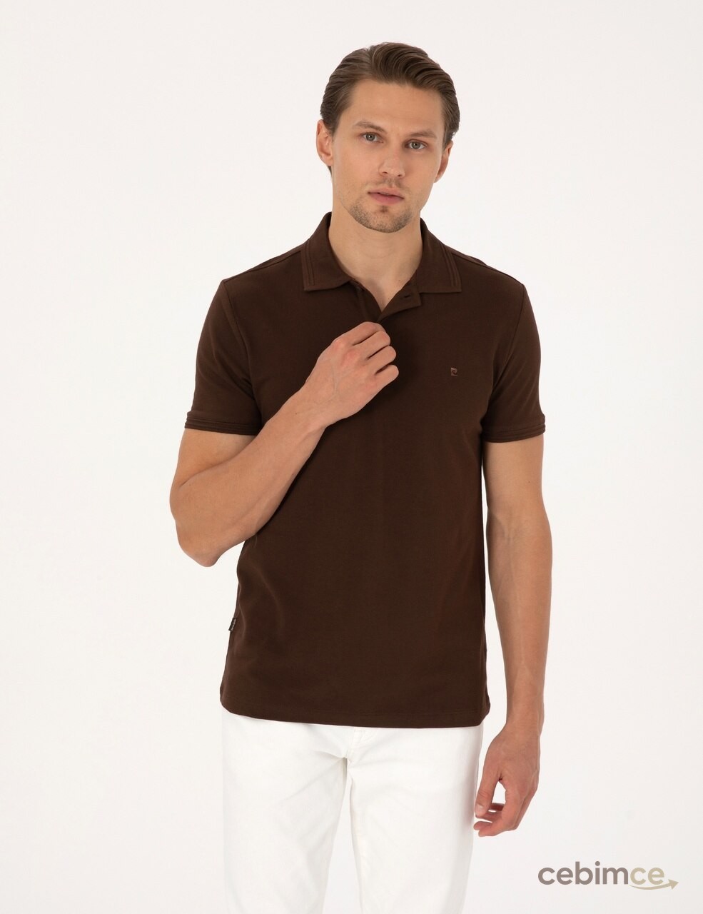Pierre Cardin Erkek Koyu Kahverengi Tişört Basic 50325323-vr084 Koyu Kahverengi