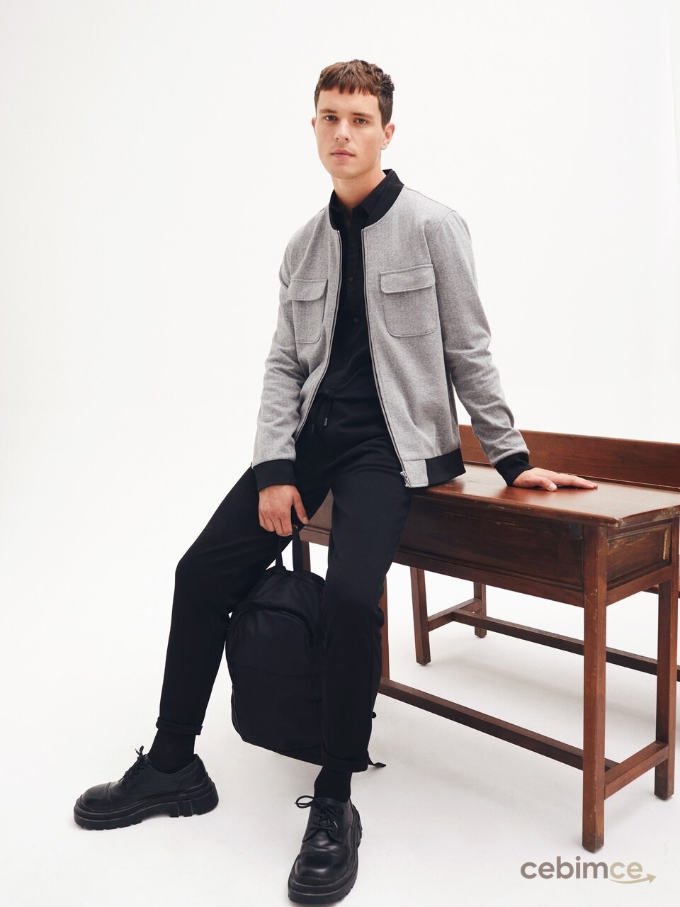 Colin's Colins Regular Fit Bomber Gri Erkek Ceket Cl1065132 Gri Melanj