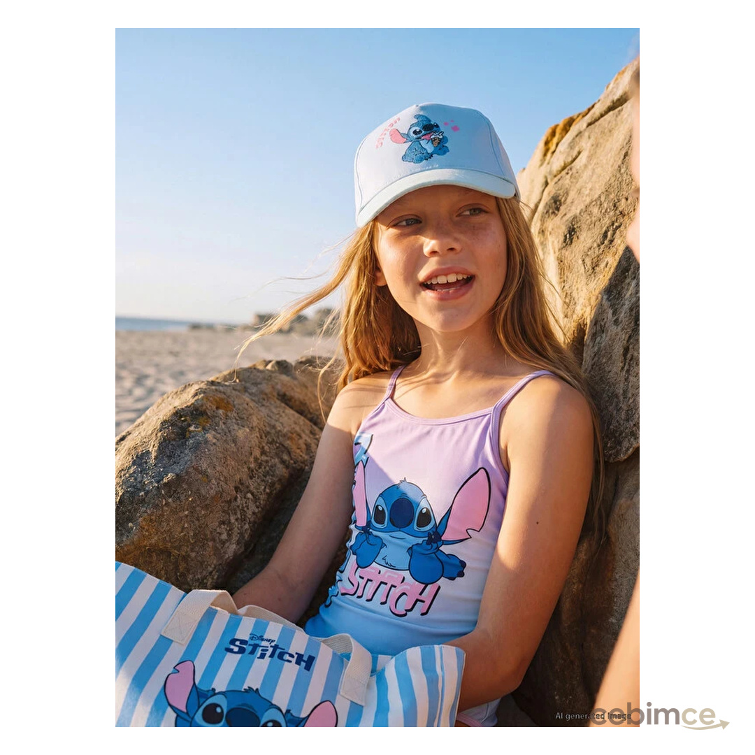 LCW ACCESSORIES Lilo ve Stitch Baskılı Kız Çocuk Kep Şapka