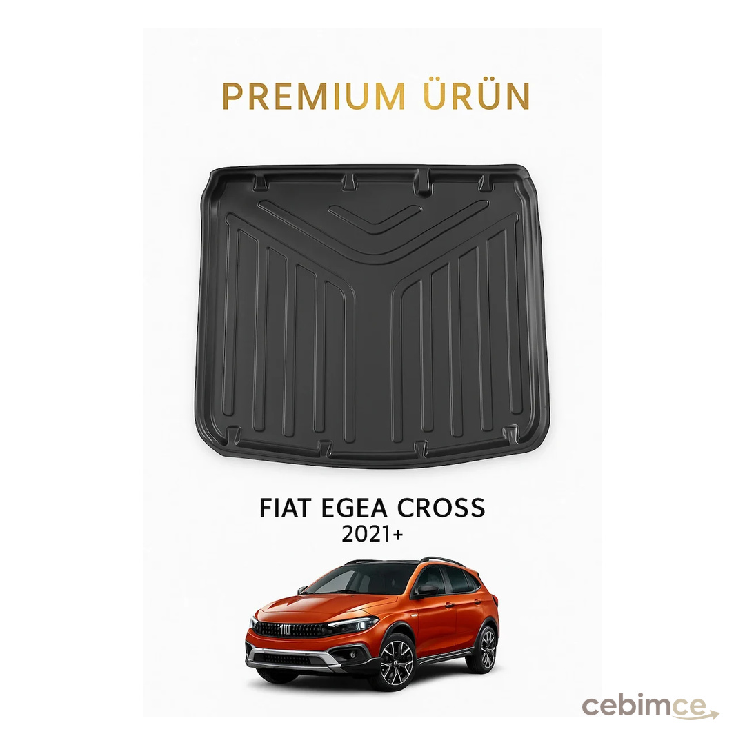 Fiat Egea Cross ile Uyumlu Bagaj Havuzu 3D Premium