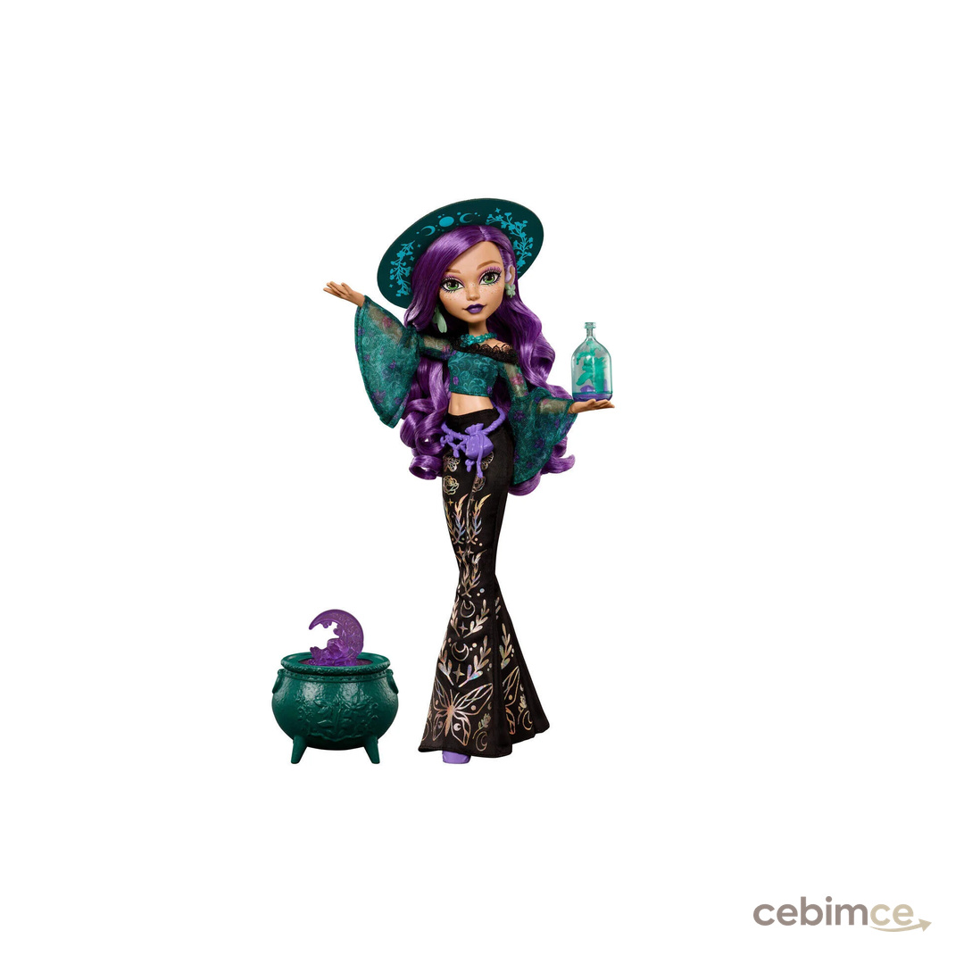 MONSTER HIGH ™ MOONSPELL MAGIC - Willow Thorne bebek, Doğa Cadısı ve aksesuarları JMB92