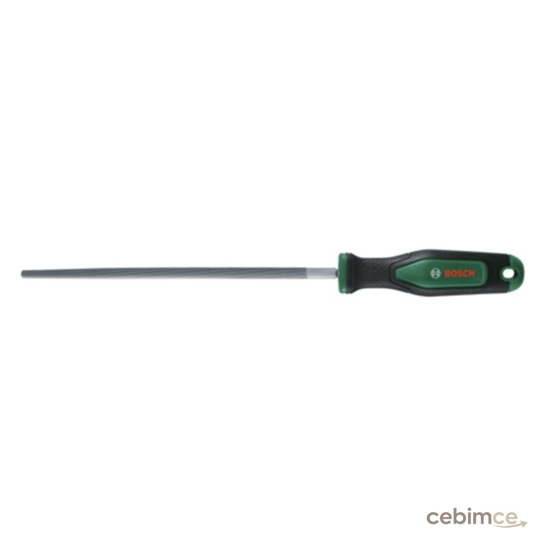 Bosch 8" Yuvarlak Metal Eğe 200 mm Orta Diş – Ergonomik Saplı 1600A03DR9