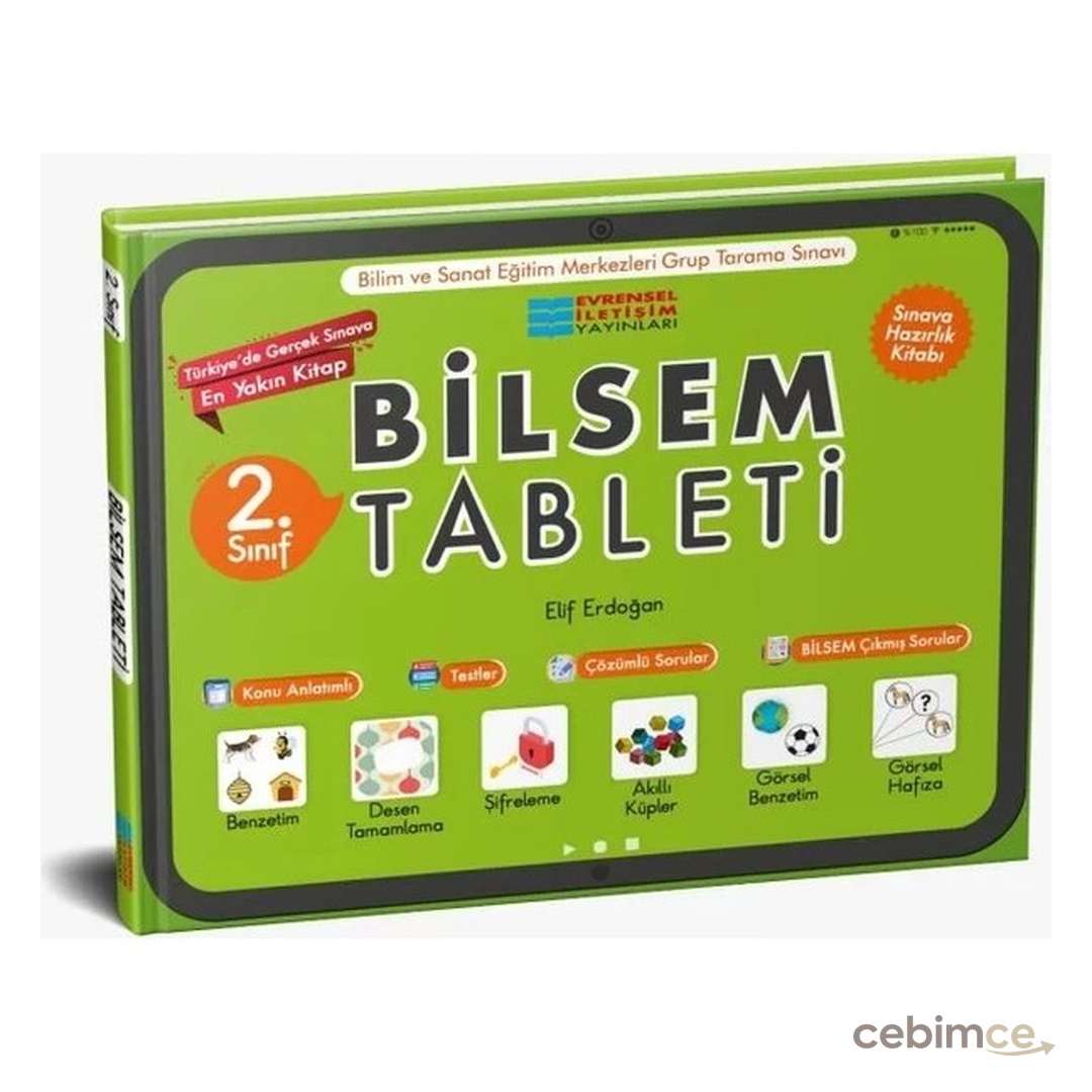Evrensel İletişim Yayınları 2.Sınıf Bilsem Tablet Kitabı Sınav Hazırlık İçin Özel Tasarım