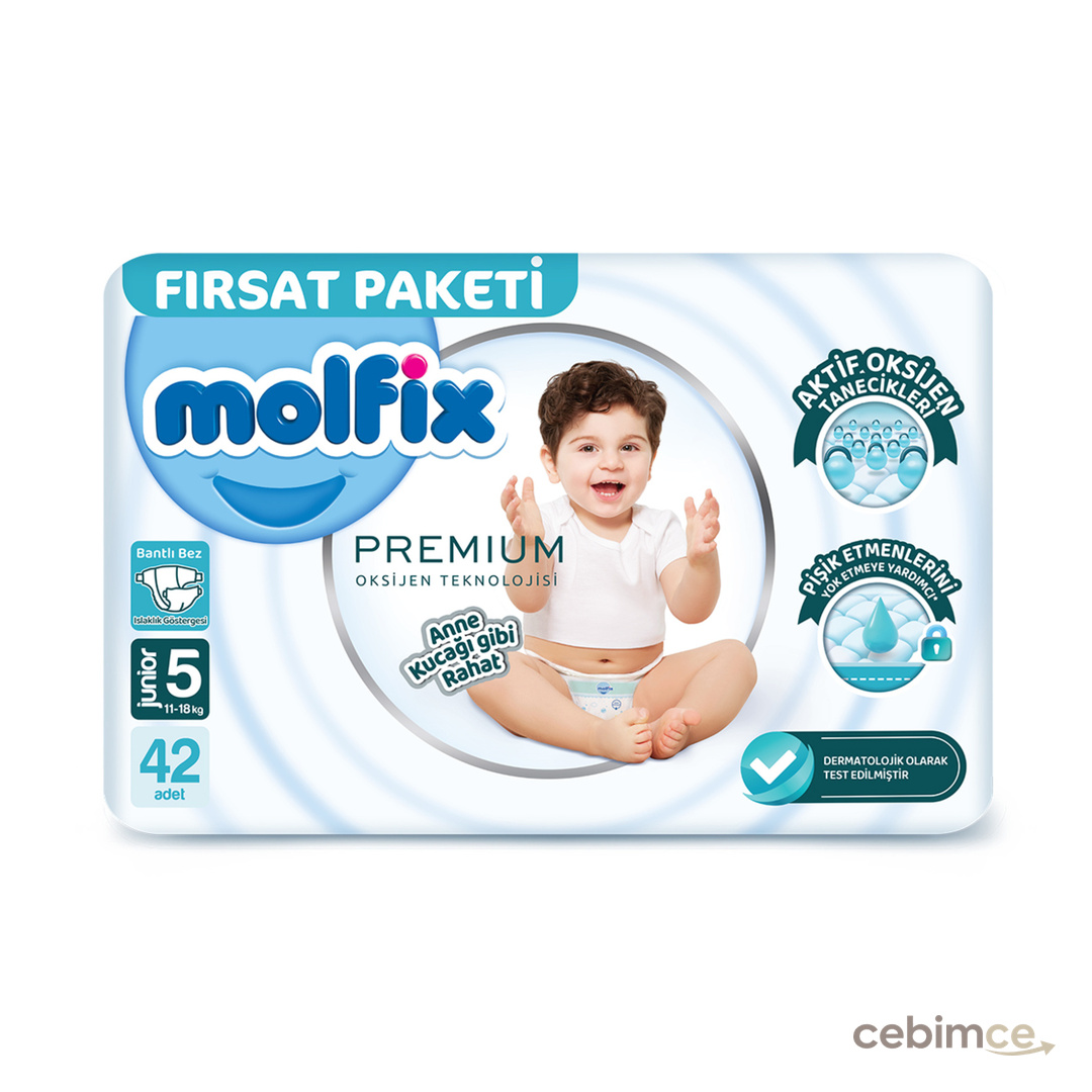 Molfix Premium Paket 5 Beden Junior 11-18 Kg 42'li