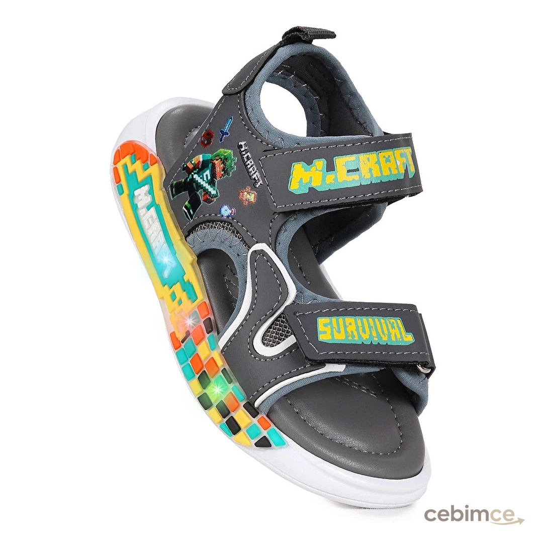 Kiko Kids Lug Cırtlı Işıklı Erkek Çocuk Sandalet