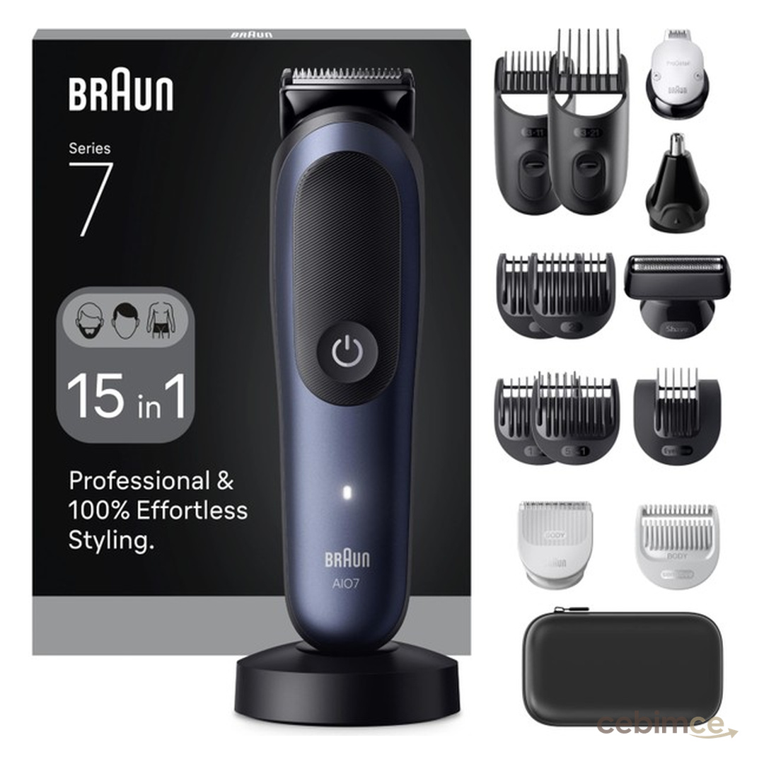 Braun Hepsi Bir Arada Series 7, 15'i 1 Arada Tıraş Kiti, Problade, Autosense, AIO7580