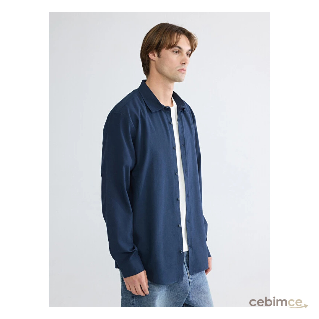 XSIDE Regular Fit Poplin Erkek Gömlek