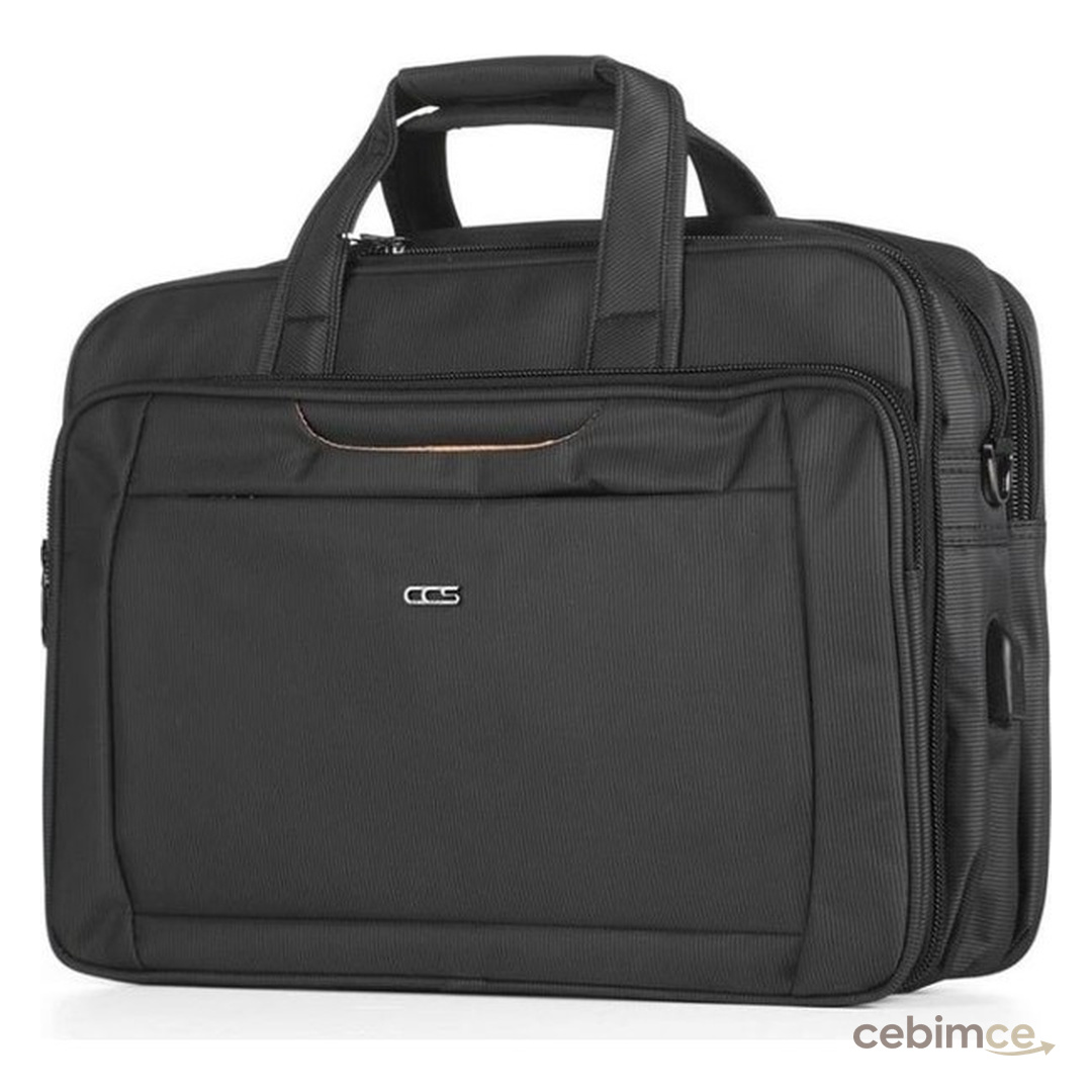 Ççs 71241 Siyah Kumaş Laptop Bölmeli Evrak Çantası