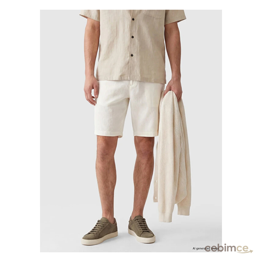 LCWAIKIKI Classic Regular Fit Keten Karışmlı Erkek Şort