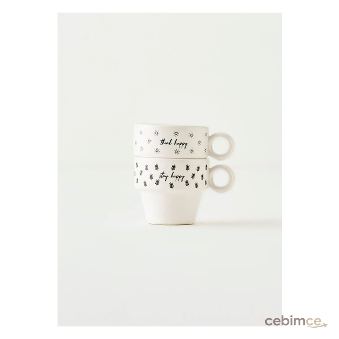 Bella Maison Simple Seramik Espresso 2'li Kahve Fincanı Seti (105 Cc)