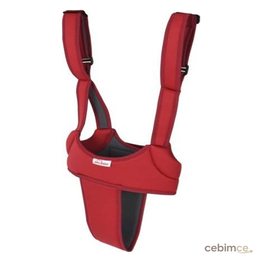 Sevi Bebe Bordo Pamuk Kumaş Ergonomik Bebek Yürüme Yardımcısı – Ayarlanabilir Yükseklik ve 360° Döner Tekerlekli