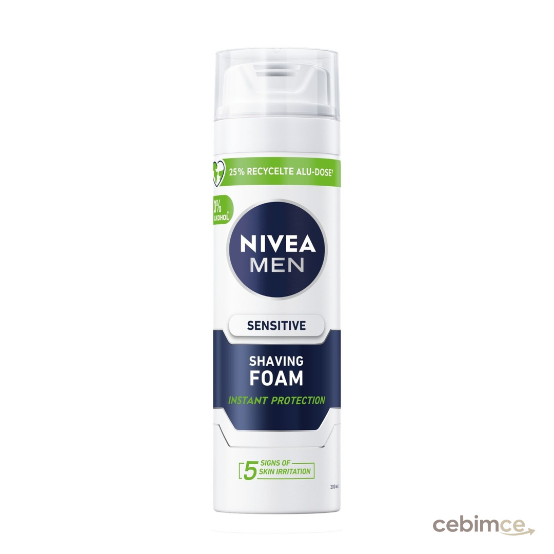 NIVEA MEN Erkek Hassas Ciltlere Özel Tıraş Köpüğü 200 Ml