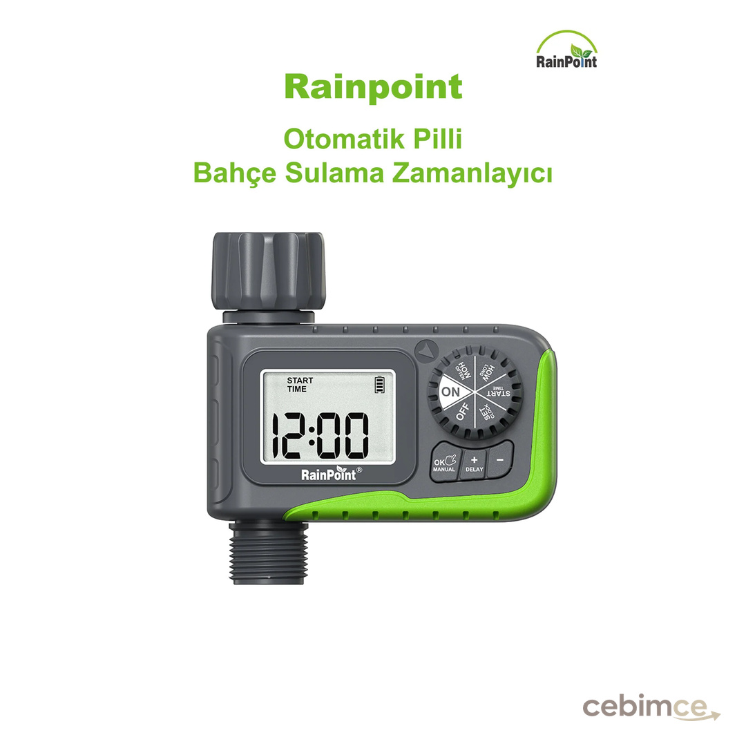 RAINPOINT Bahçe Sulama Zamanlayıcısı Musluk Tipi Pilli Elektronik Dijital Zamanlayıcı Yüksek Kalite