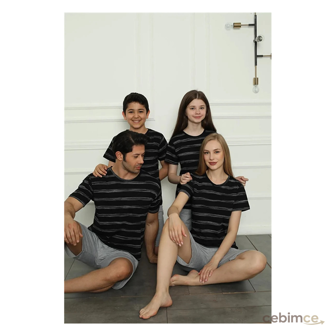 Akbeniz Aile Penye Şortlu Pijama Takım (baba - oğul ) 50115 Ayrı Ayrı Satılır . Fiyatları Farklıdır