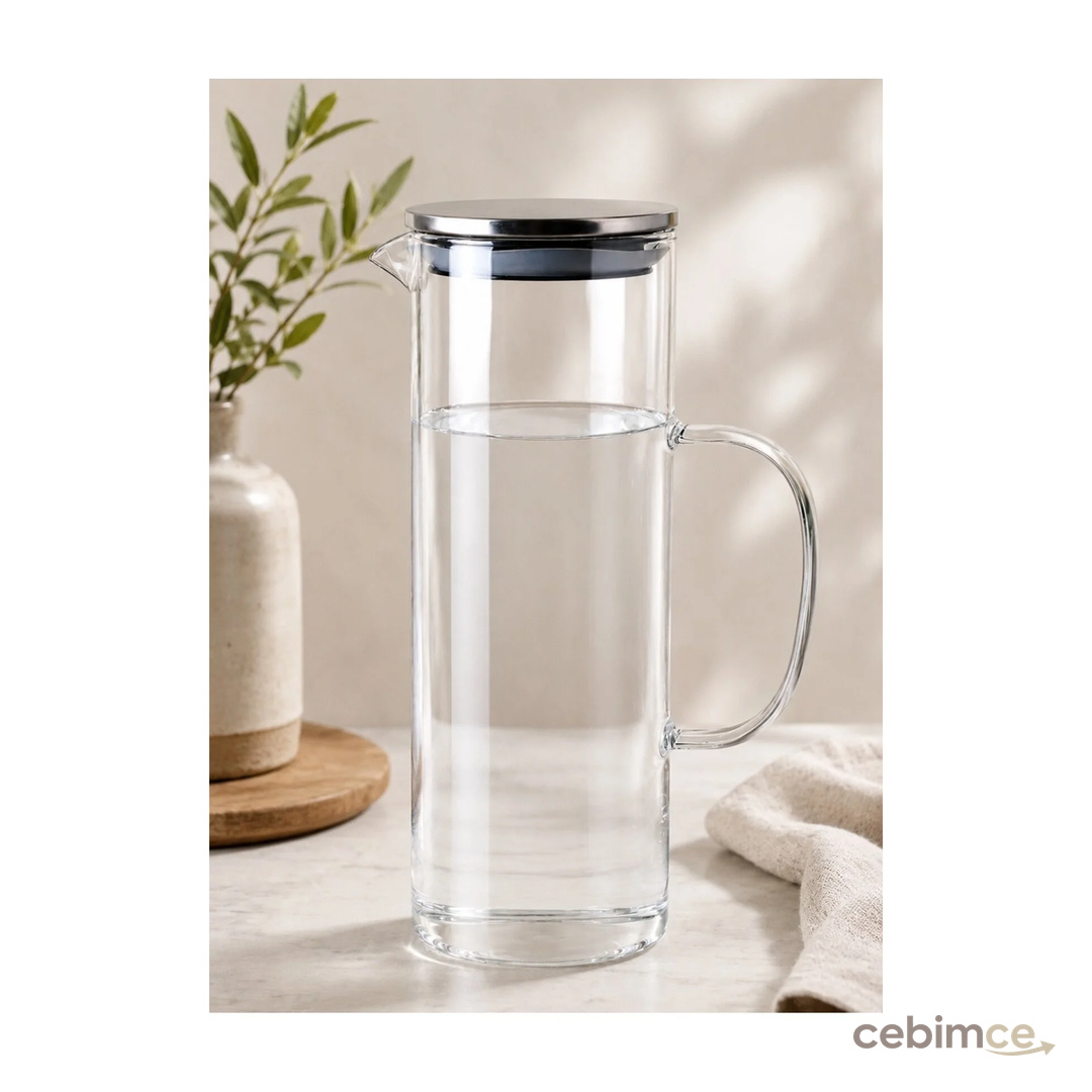 çerçi Borosilikat Cam Sürahi 1.2 litre