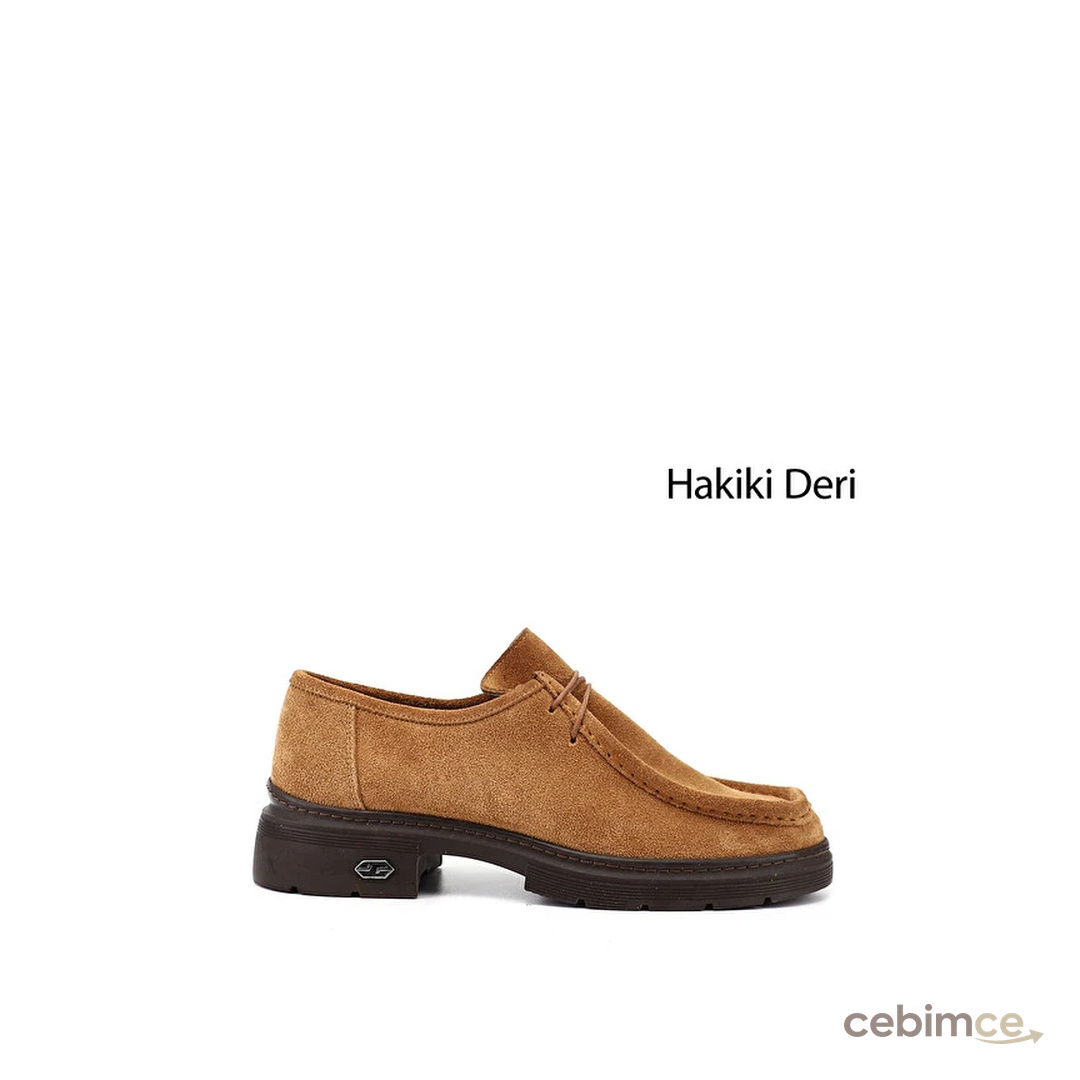 GÖNDERİ(R) Kadın KAHVERENGİ-TABA Bağcıklı Hakiki Deri Comfort Ayakkabı