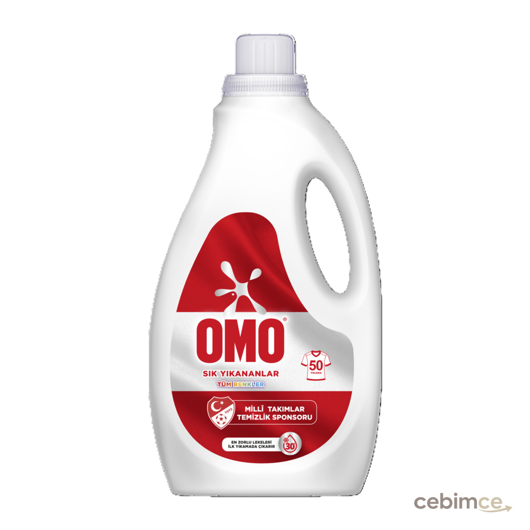 Omo Cold Power Sık Yıkananlar Tüm Renkler Sıvı Deterjan 2500 Ml