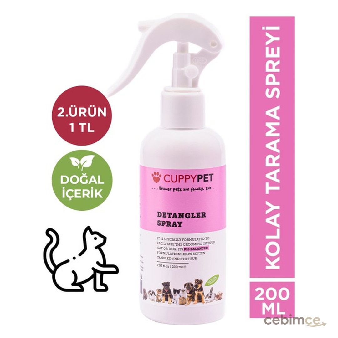 CuppyPet Kedi Kıtık Açıcı Kolay Tarama Spreyi 200 ml