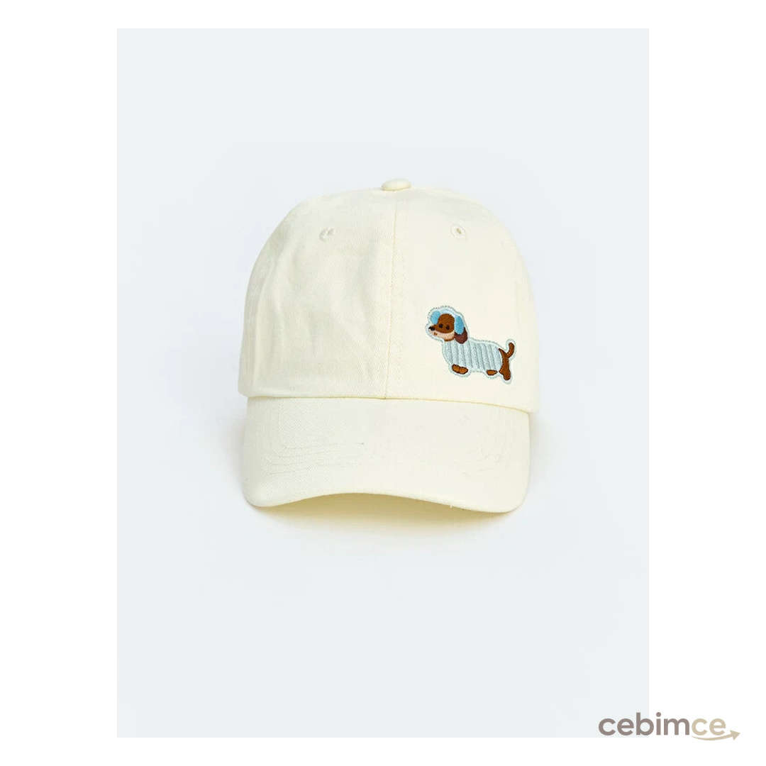 LCW ACCESSORIES Köpek Nakışlı Kız Çocuk Kep Şapka
