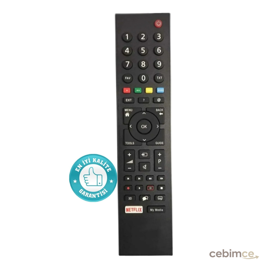 Beko Arçelik / Beko Grundig Led Lcd Netflix Uyumlu  Televizyon kumandası 1. Sınıf