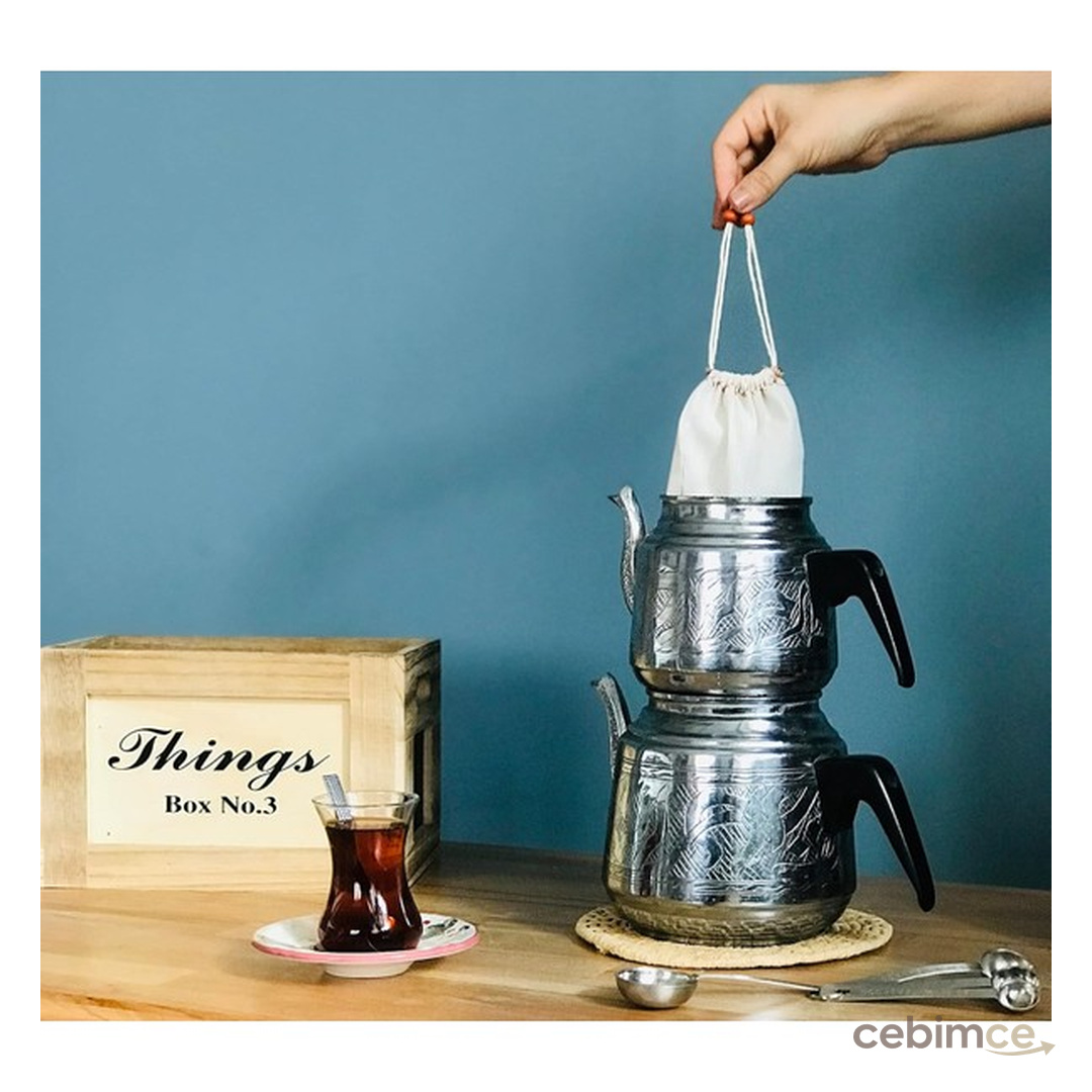 Yofu Yoga And Food Yıkanabilir Kumaş Çay Kesesi - , EKOLOJIK,%100 Ham Ağartılmamış Ham Pamuk (Demlik Boy)