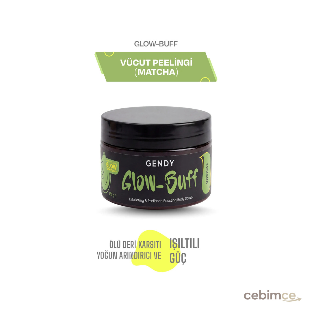GENDY Glow-Buff Matcha | Nemlendirici, Besleyici, Batık Giderici ve Arındırıcı Vücut Peelingi 250 GR