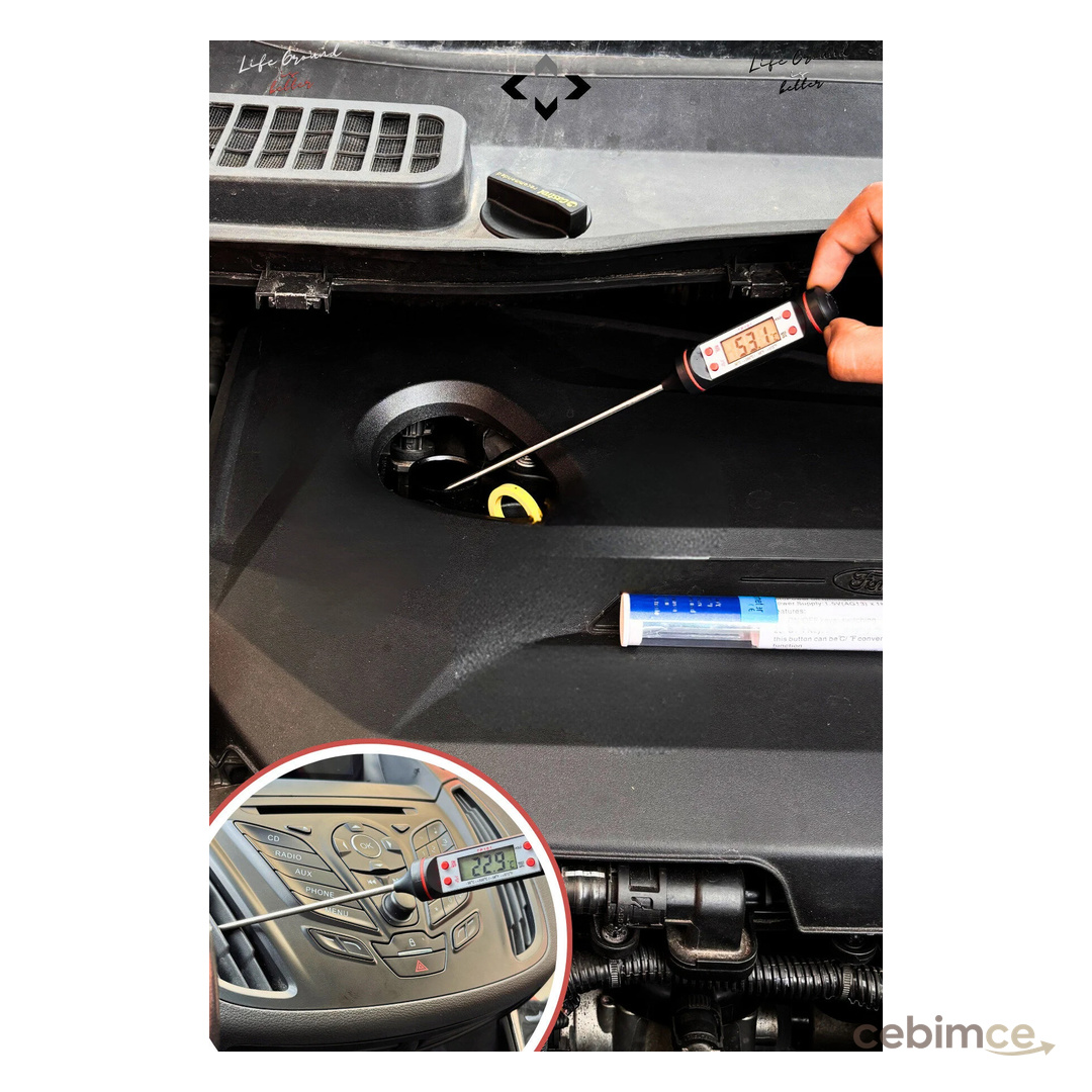 LİGROUND Motor Kontrol Ve Ölçüm Termometresi Hararet Ölçer Dijital Termometre Klima Motor Yağ Kontrol Bakım
