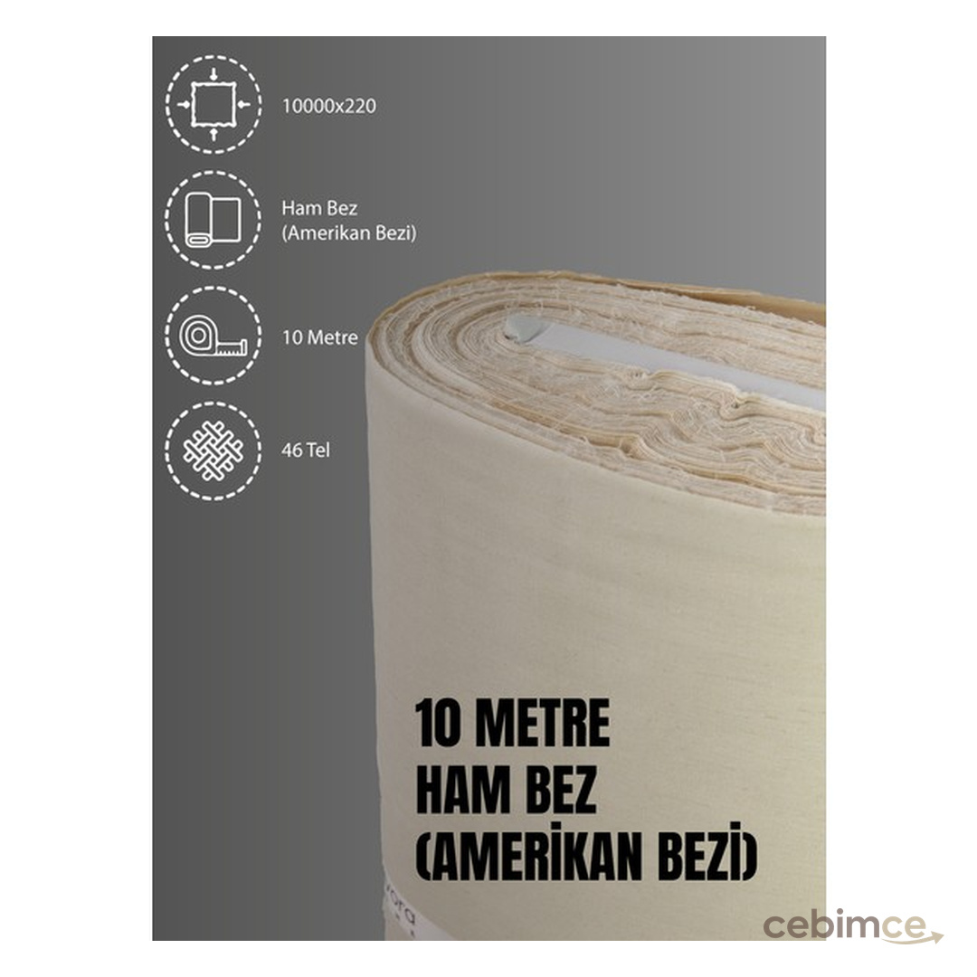 Favora %100 Pamuk 46 Tel Amerikan Bezi Ham Bez Punch Kumaş - Krem 1000x2