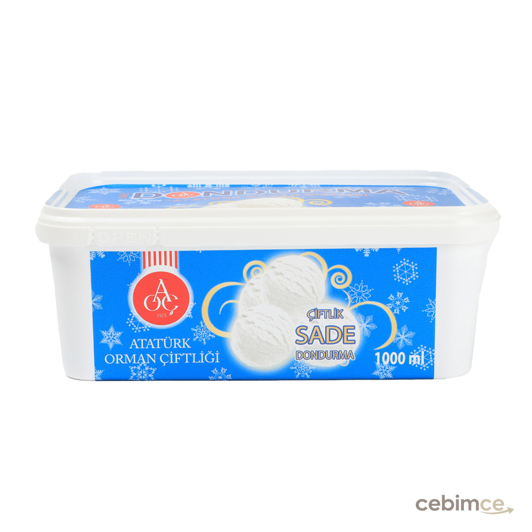 Atatürk Orman Çiftliği Sade Dondurma 1000 Ml