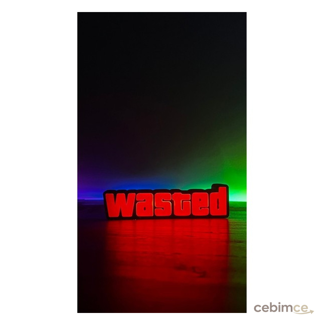 Shadd Shop GTA WASTED Ledli Tablo (ADAPTÖRLÜ)