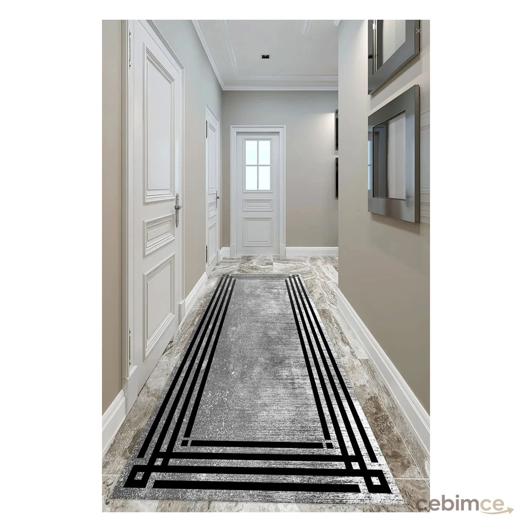 aymira home Baskı Dört Mevsim Kaymaz Yıkanabilir Kesme Koridor Mutfak ve Oda Kesme Yolluk Halı