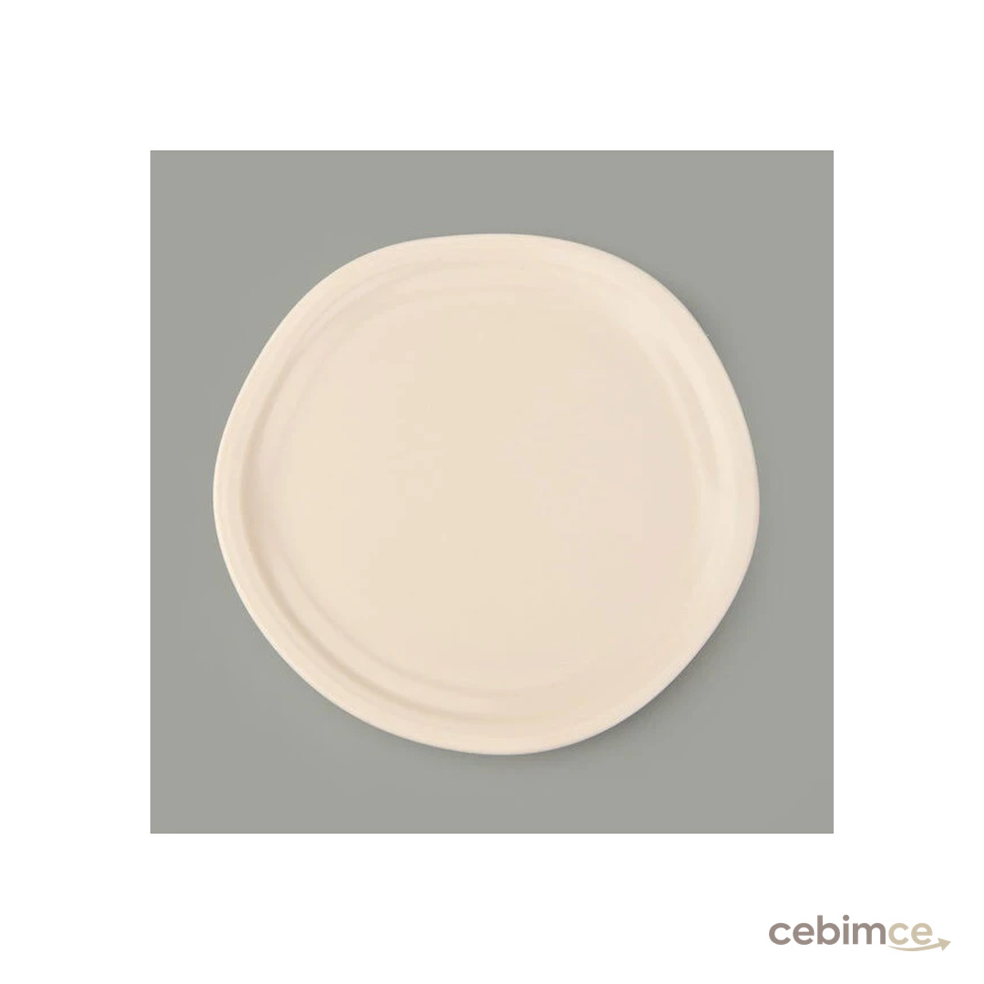 Evidea Kitchen Bloom Pasta Tabağı - Krem - 24 cm