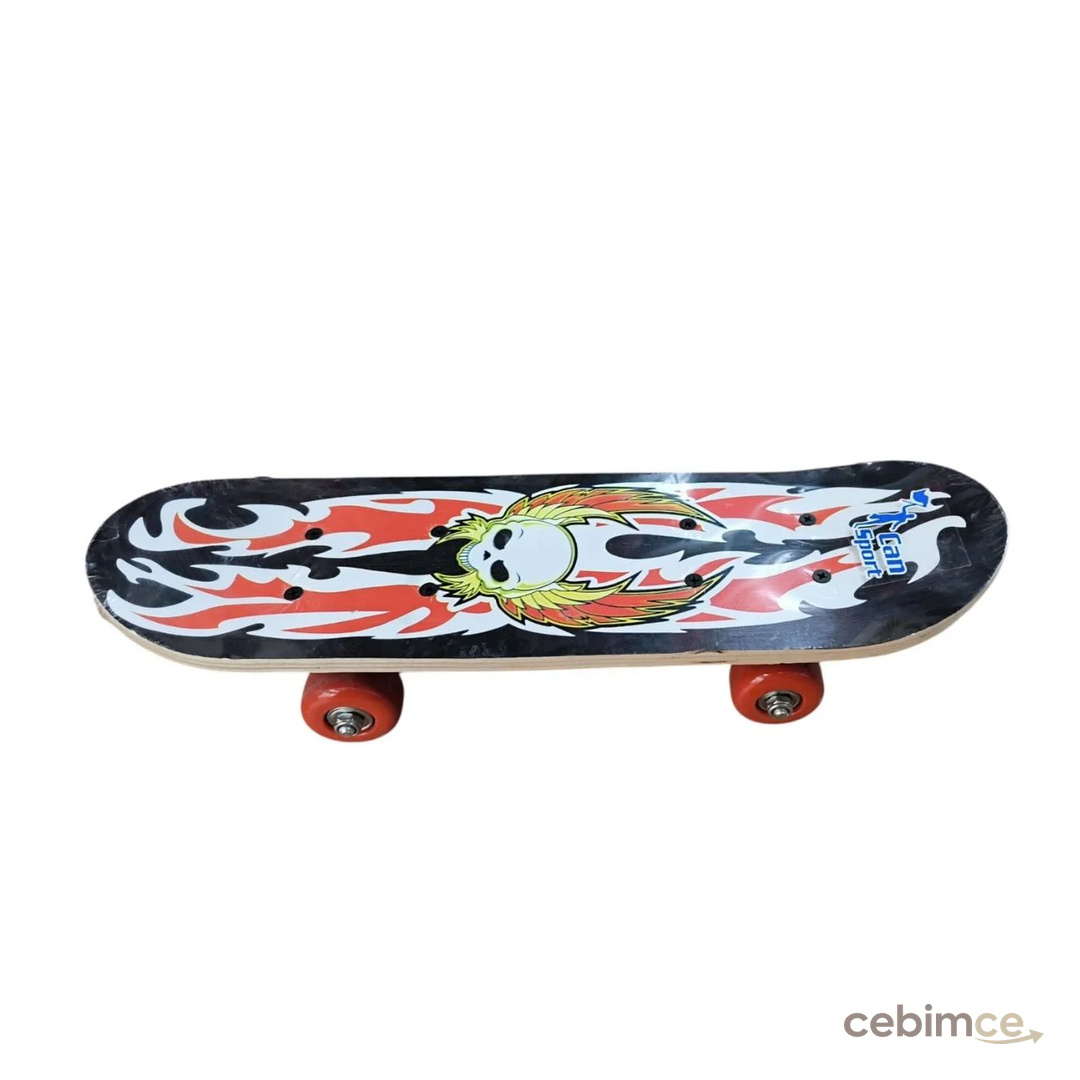 Can Sport 44 Cm Desenli Küçük Kaykay BSK-1705-Kırmızı