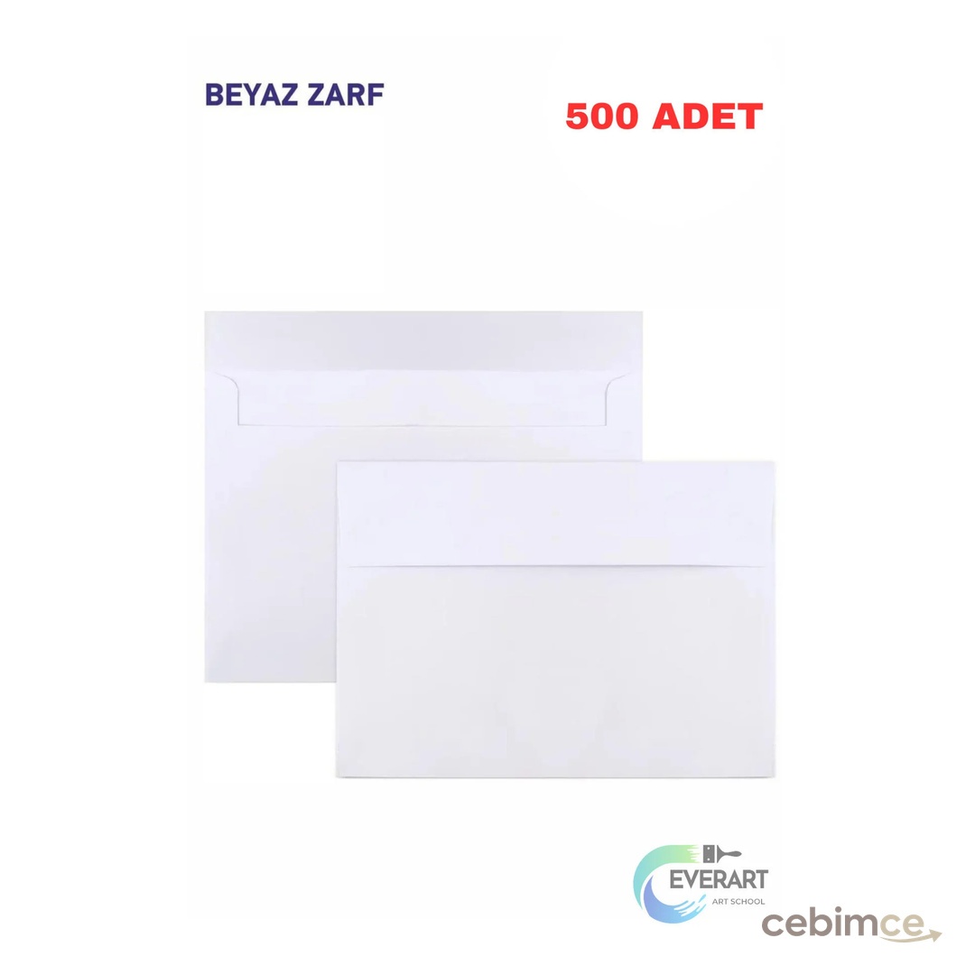 everart Mektup Zarfı,davetiye Zarfı Beyaz 11,4x16,2cm Buklet 500 Adet