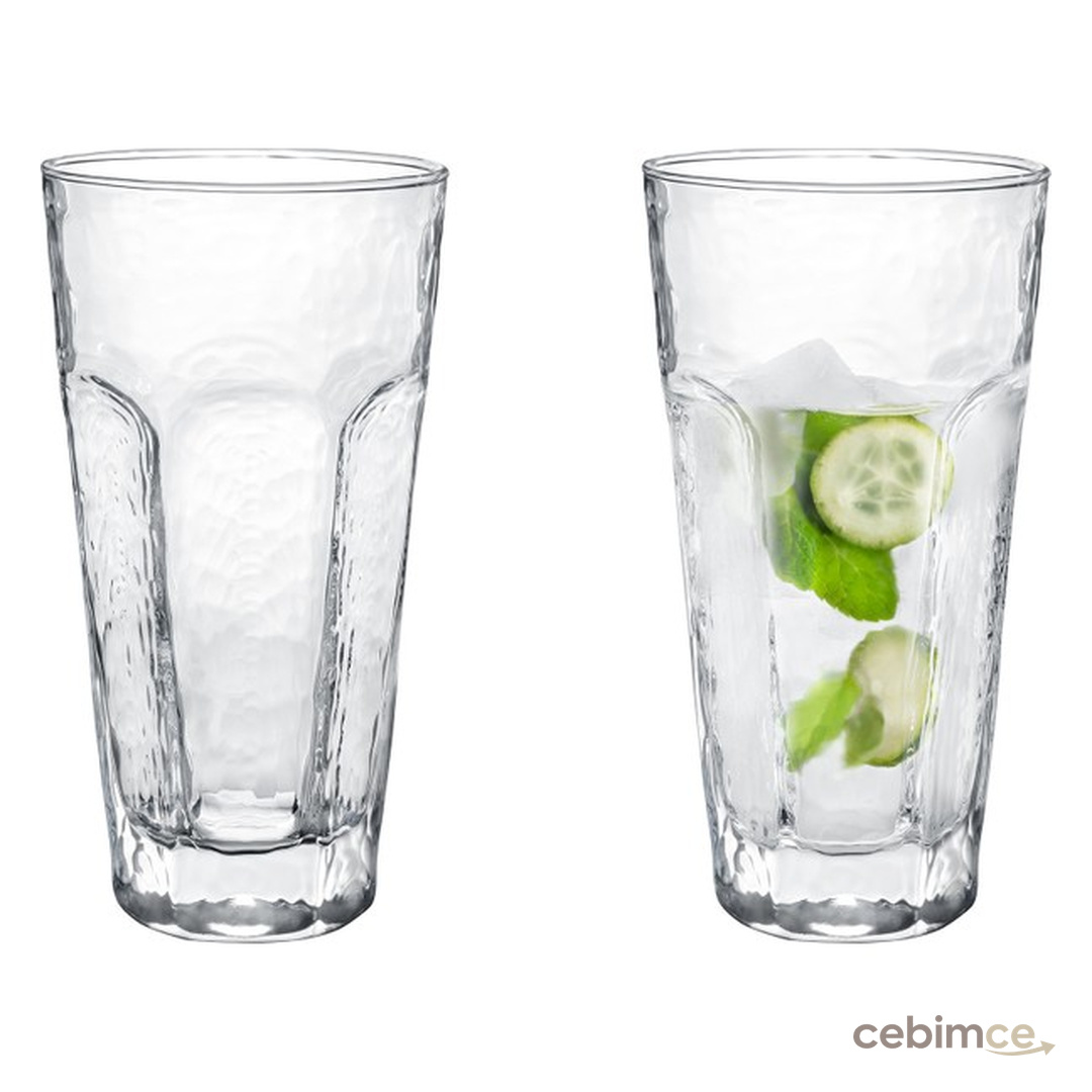Madame Coco Floressa 4'lü Meşrubat Bardağı Seti - Şeffaf - 475 ml