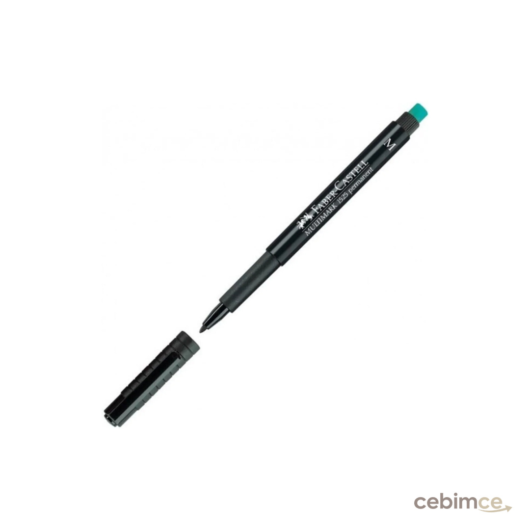 Faber Castell 1525 Permanent Asetat Kalem (m) Siyah