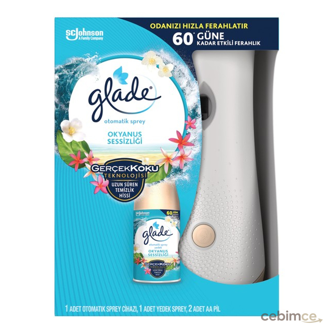 Glade Otomatik Sprey Koku Makinesi + Yedek Oda Kokusu 269 ml - Okyanus Sessizliği