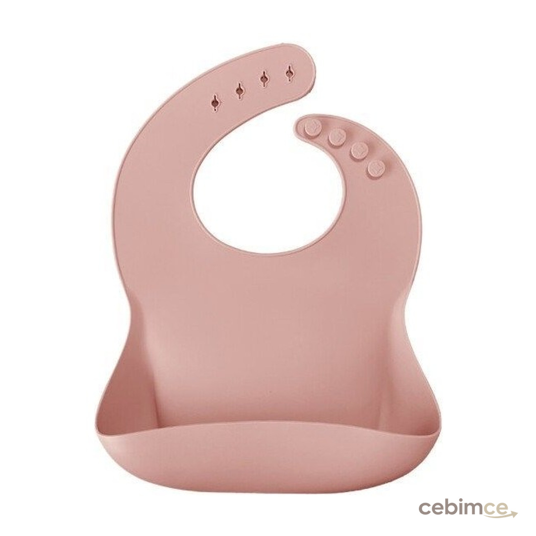 Oioi Basics Pinky Pink Önlük %100 Premium Silikon Yumuşak Dokulu Çocuklar İçin