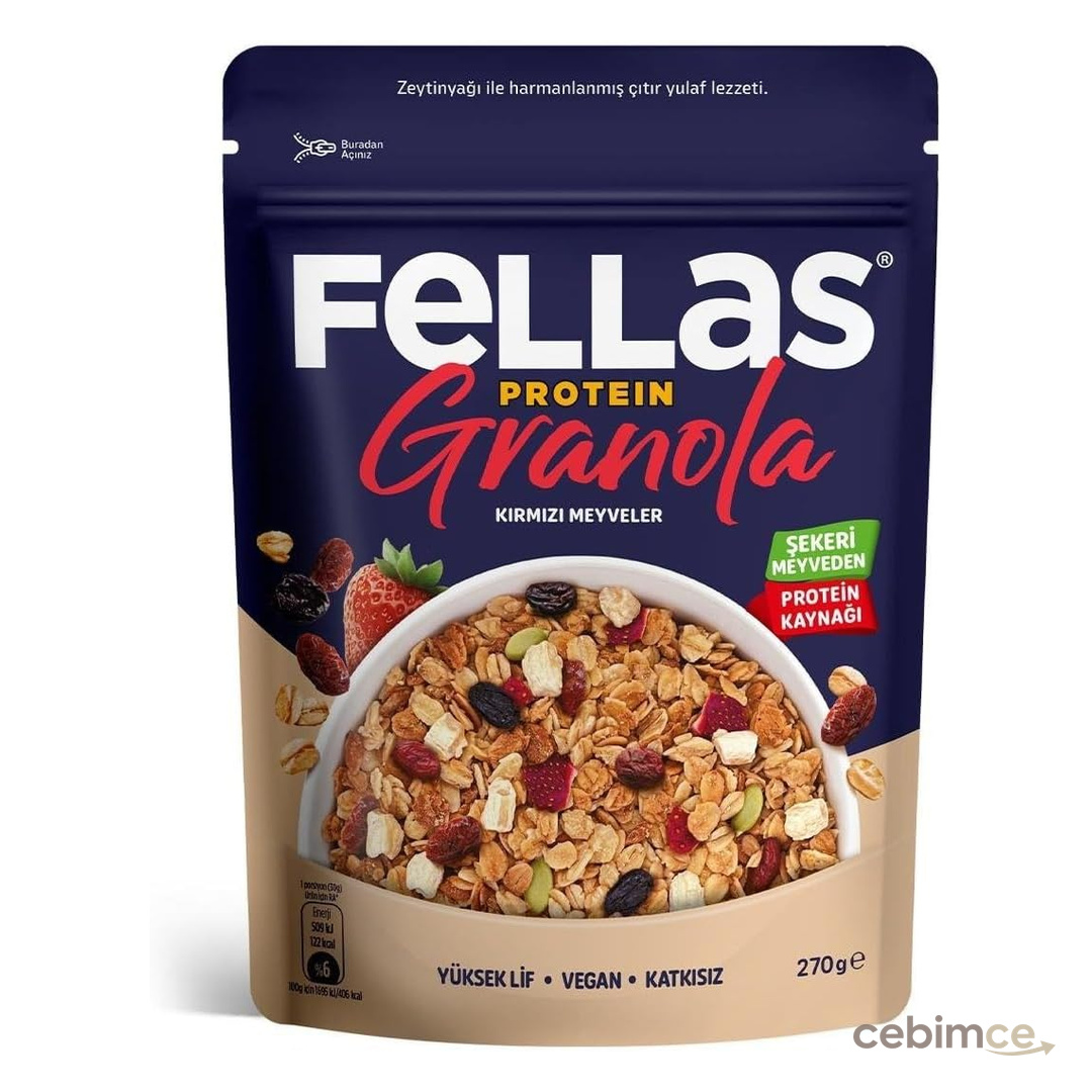 Fellas Protein Granola Kırmızı Meyveler 270 gr