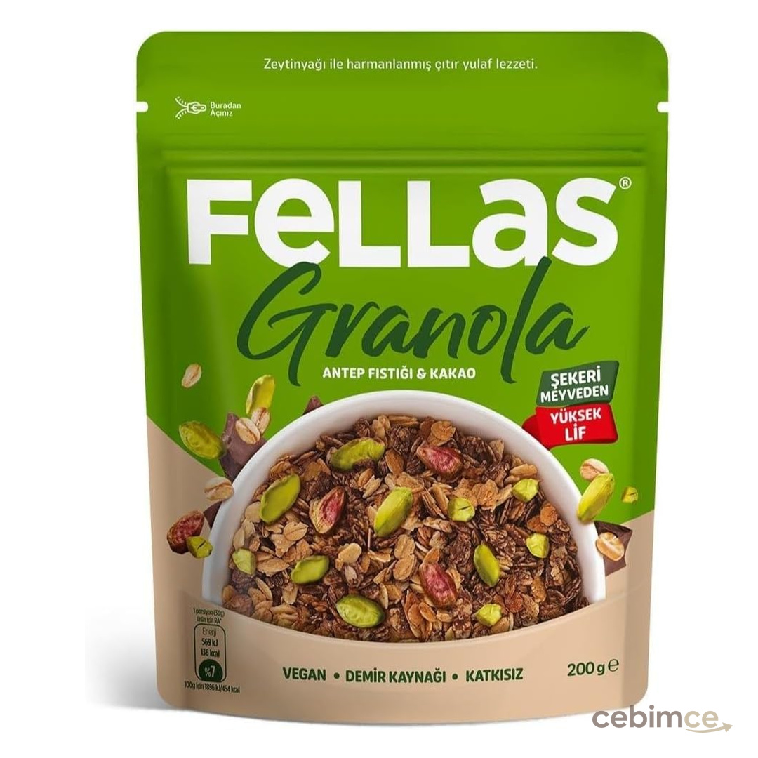 Fellas Granola Antep Fıstığı ve Kakao 200 gr