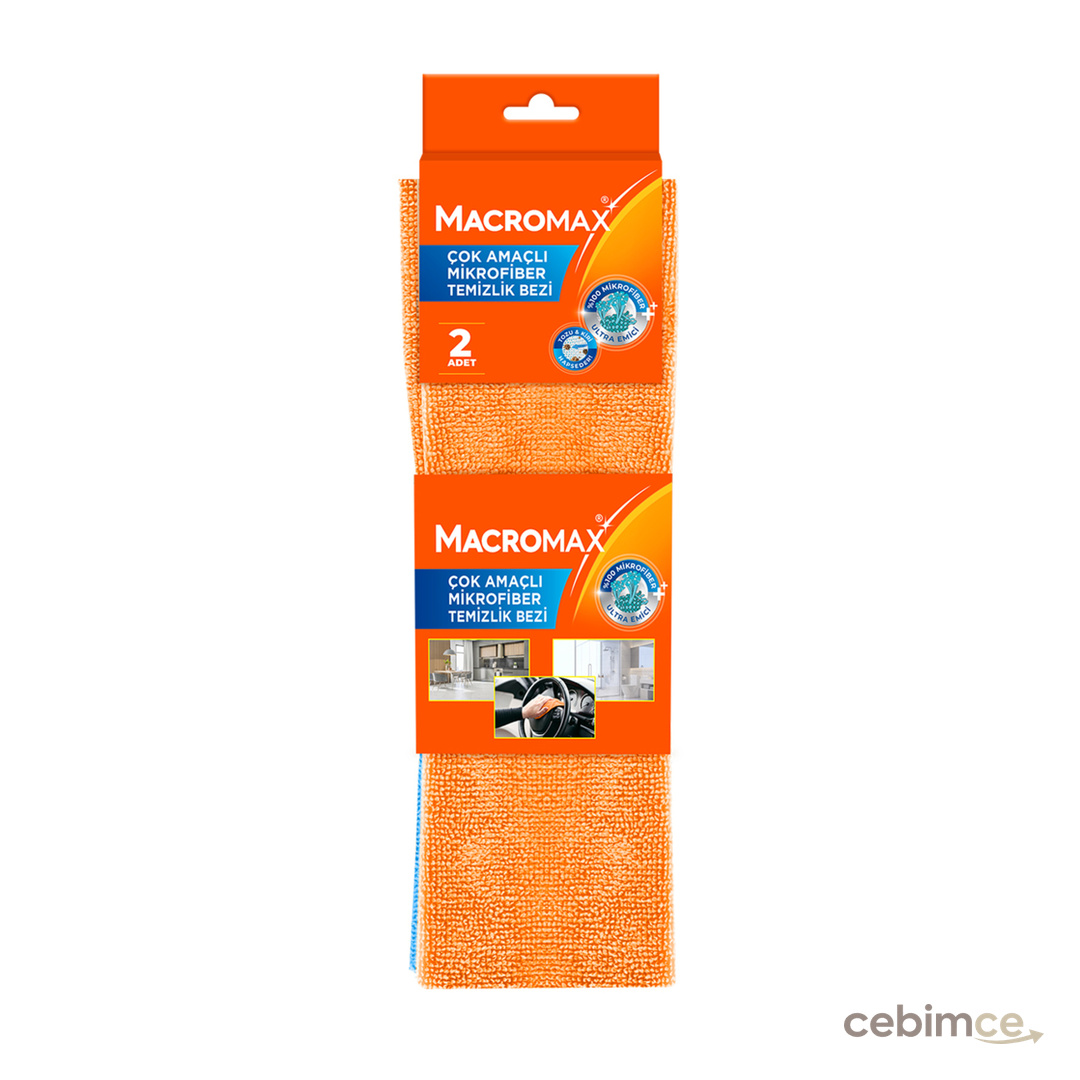 Macromax Açık Mikrofiber Temizlik Bezi 2'li