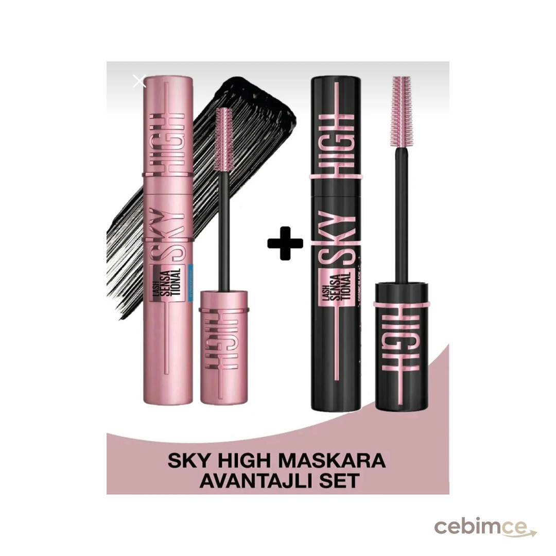 pinkflash Sky High Maskara Pembe & Sky High Maskara Siyah Mascara Set