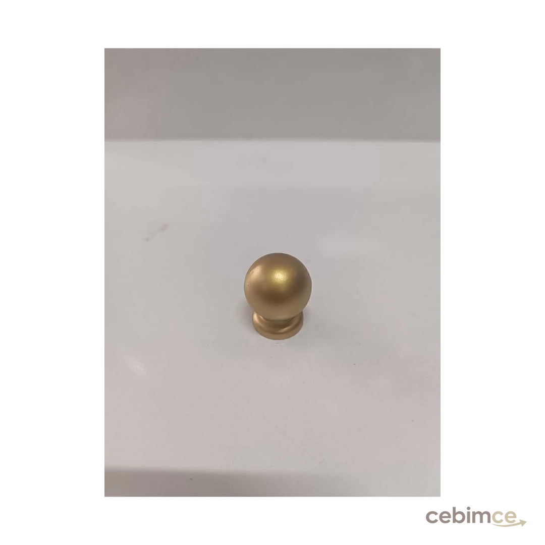 fds Misket 25 Mm Mat Gold Düğme Mobilya Dolap Vestiyer Kulp MİSKET- MAT ALTIN