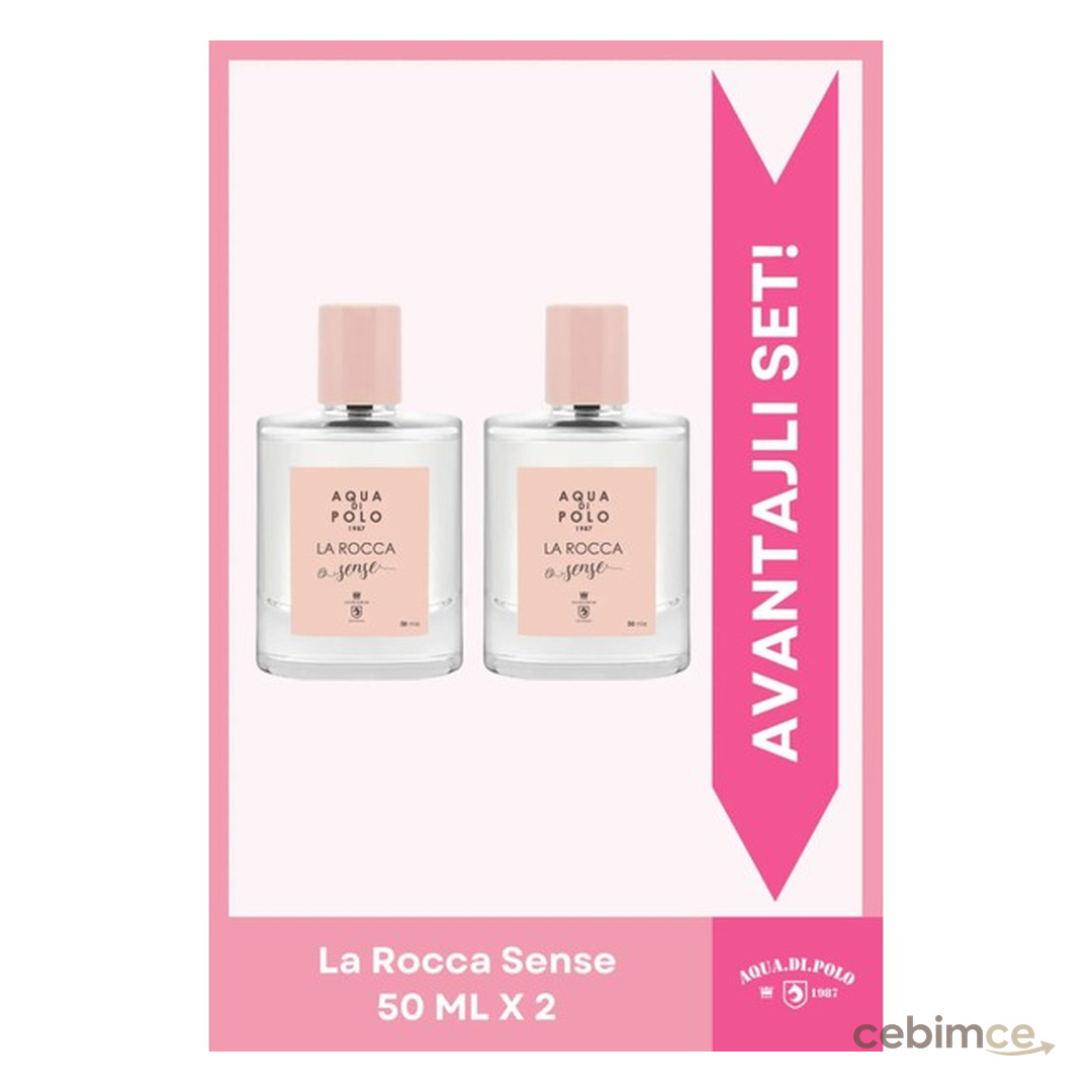 2'li Aqua Di Polo 1987 La Rocca Sense Edp 50 ml Çiçeksi, Oryantal Ikili Kadın Parfüm Seti Stcc010501