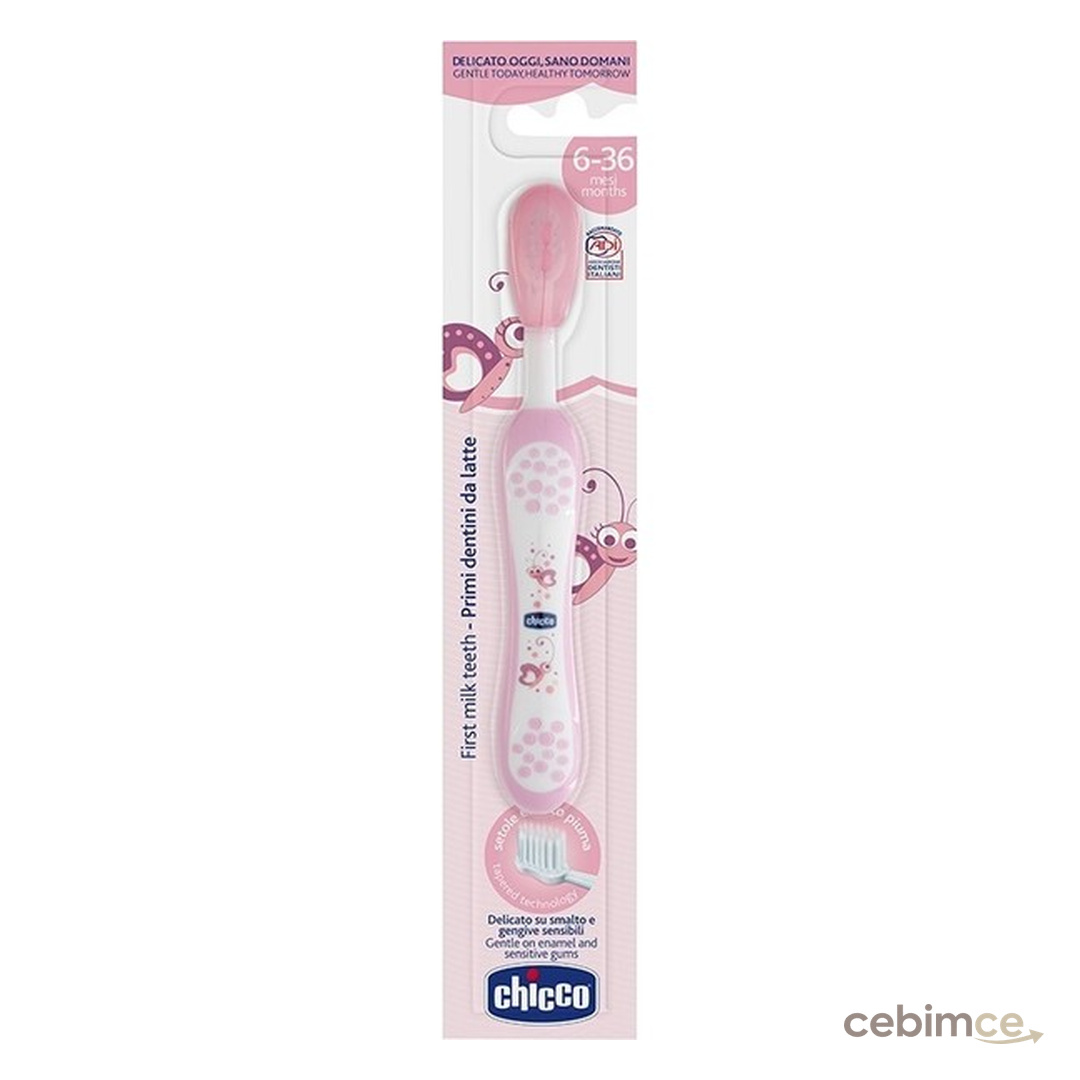 Chicco İlk Süt Dişi Fırçası Pembe 6-36 Ay