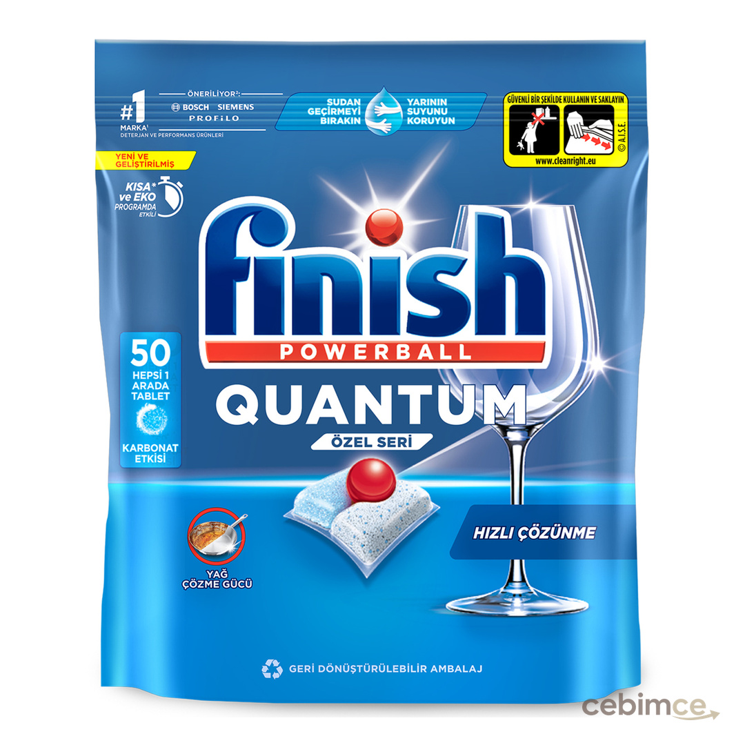 Finish Quantum Özel Seri 50'li Bulaşık Makinesi Tableti 520 G