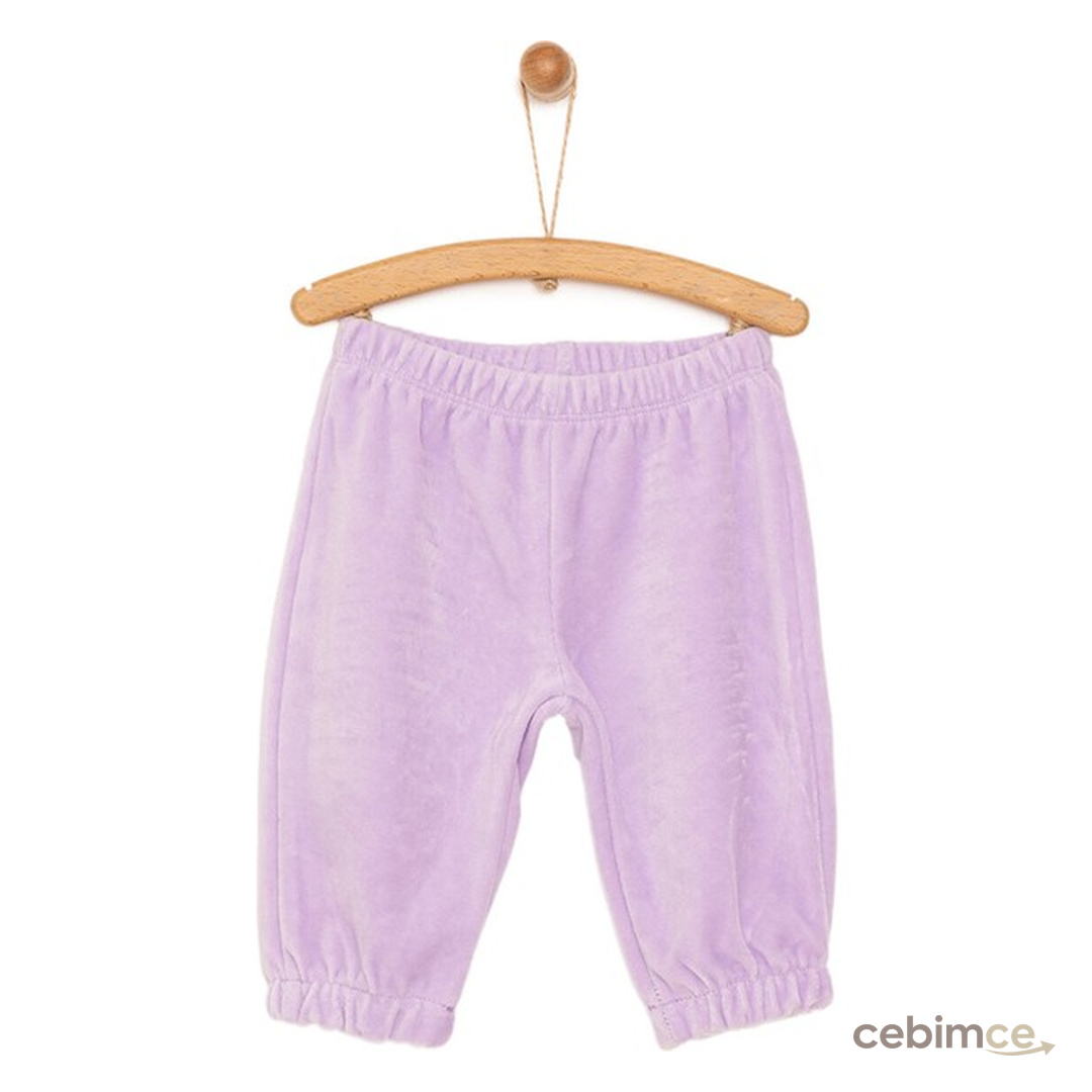 HelloBaby HelloBaby Basic Lastikli Kadife Eşofman Alt Kız Bebek