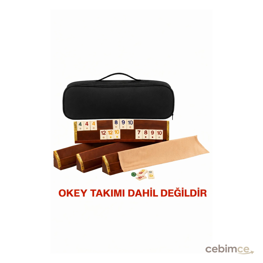 HBS Okey Çantası & Istaka Çantası – 50×20×10 cm, fermaurlu Kumaş Portatif Oyuncu Çantası
