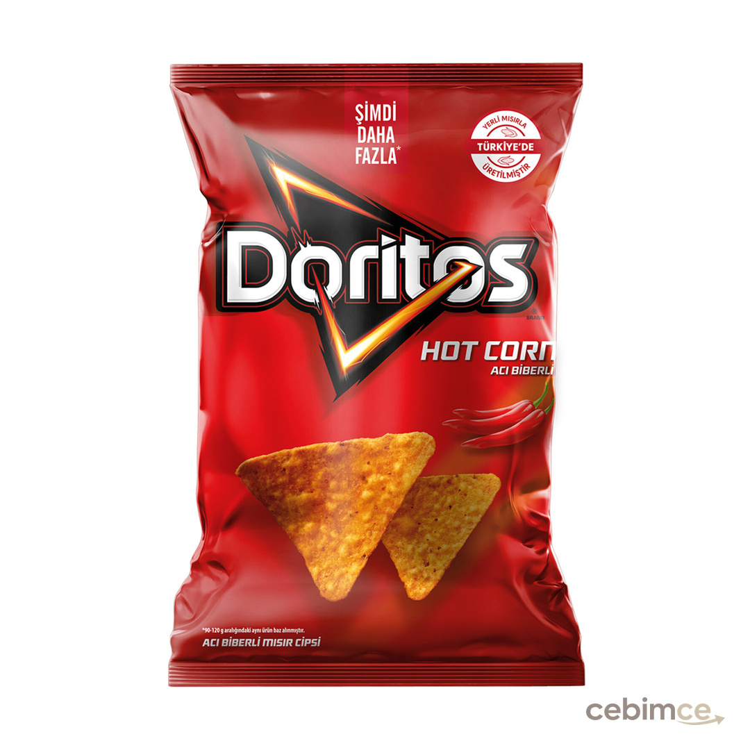 Doritos Hot Corn Acı Biberli Mısır Cipsi Süper Boy 130 G